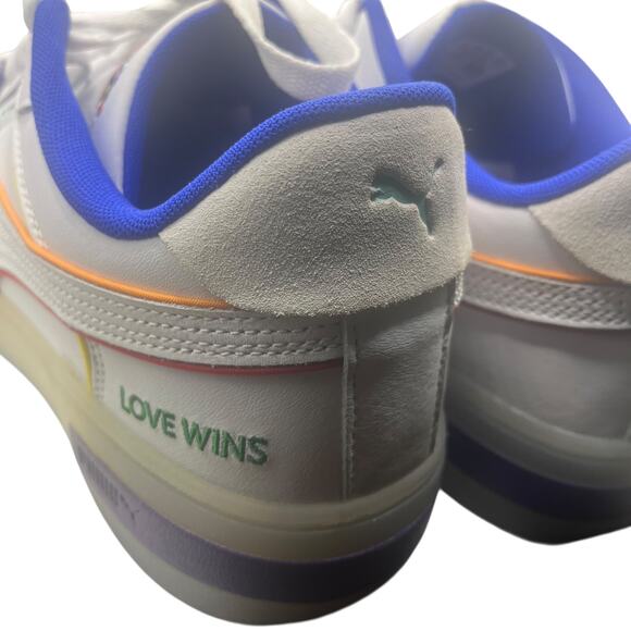 Puma Love Wins Sneakers Men’s 11.5 White Rainbow Pride Shoes 398576-01 Low Top main image 5